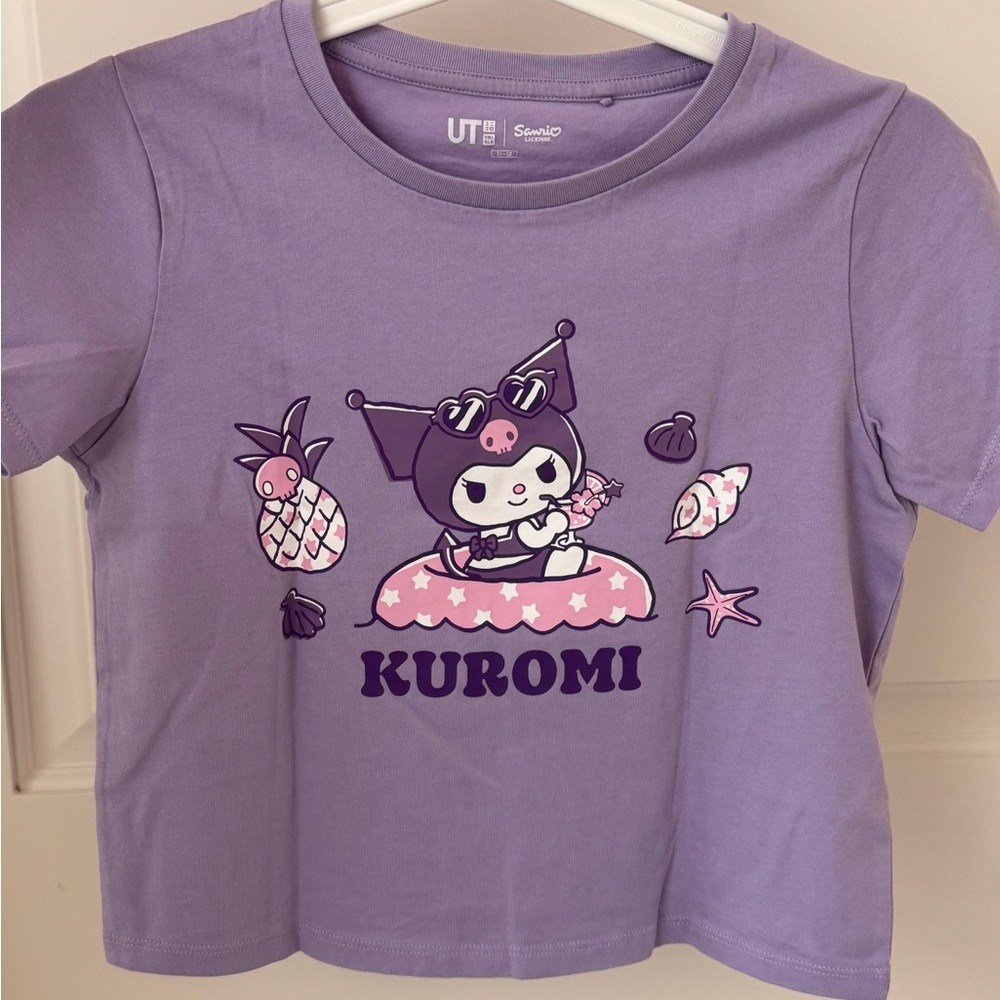 Uniqlo Sanrio Kuromi Kids cropped T-Shirt 458702 size 11-12 (150)